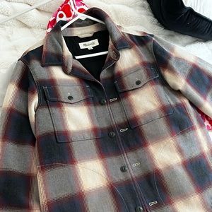 Madewell button down plaid jacket men’s